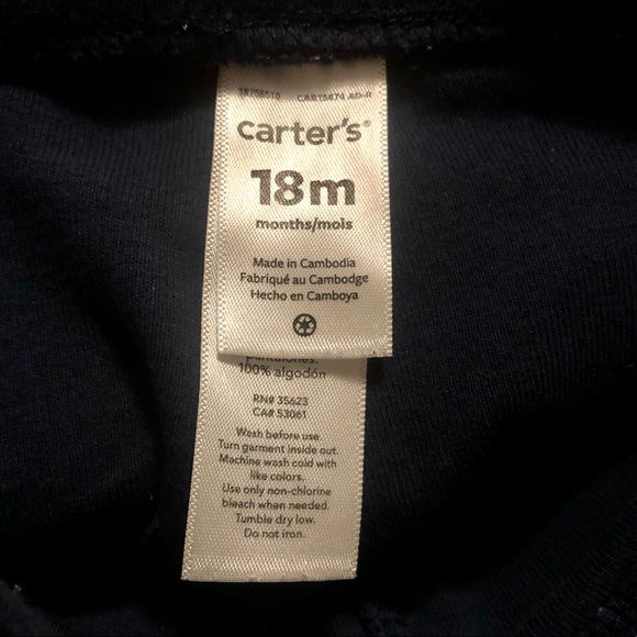 Carter’s navy blue tutu leggings with silver stars, 18M - Picture 3 of 4